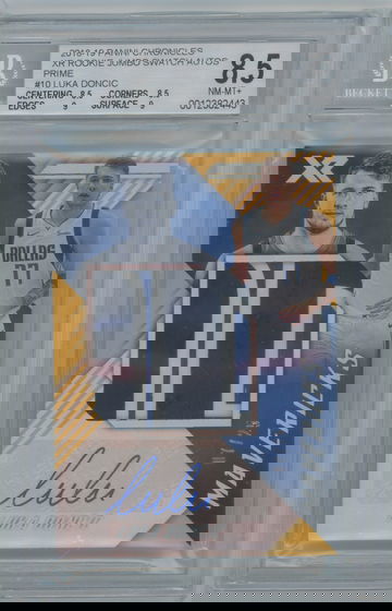 Luka Doncic 2018 Chronicles XR Jumbo Patch Swatch 7/25 RC Auto BGS 8.5 10/auto RPA