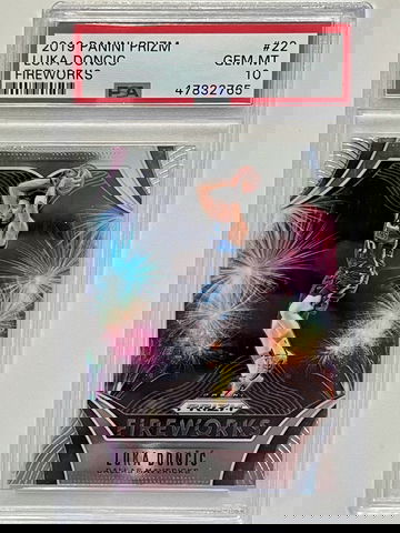 2019 Panini Prizm Luka Doncic Fireworks #22 PSA 10 Gem-Mint