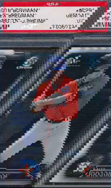 2016 Bowman Chrome Prospects Alex Bregman RC PSA 10 GEM MT 0724