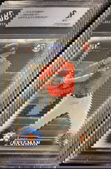 2016 Bowman #BP4 Alex Bregman Prospects BGS 9 Mint