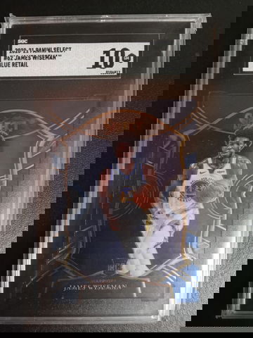 2020-21 Panini select #62 James Wiseman RC retail blue SGC 10