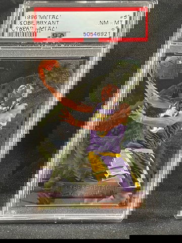 1996 Fleer Metal Cyber-Metal #5 Kobe Bryant PSA 8 NM-Mint 