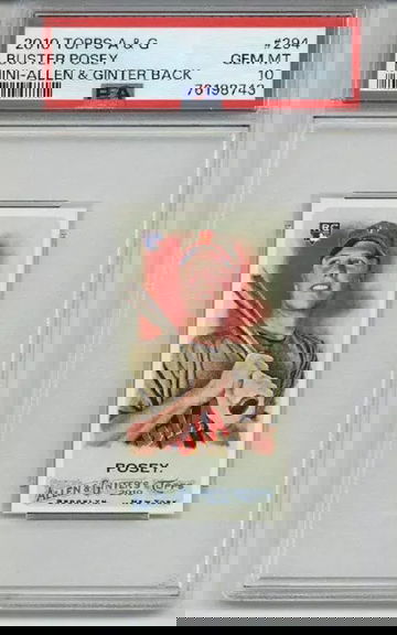 2010 TOPPS ALLEN & GINTER MINI A&G BACK BUSTER POSEY ROOKIE RC PSA 10 LOW POP