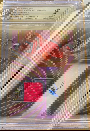 2019-20 Select Rui Hachimura RJA Purple Auto /99 - BGS 9/10