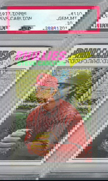 1977 Topps Steve Carlton HOF PSA 10 Gem-Mint PSA Population 39 Ultra RARE!!!