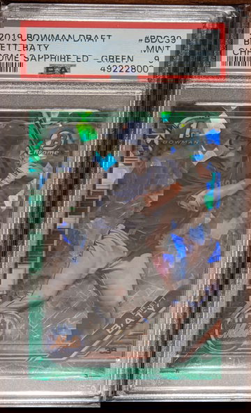 2019 Bowman Draft Sapphire Green Refractor Brett Baty PSA 9 38/50