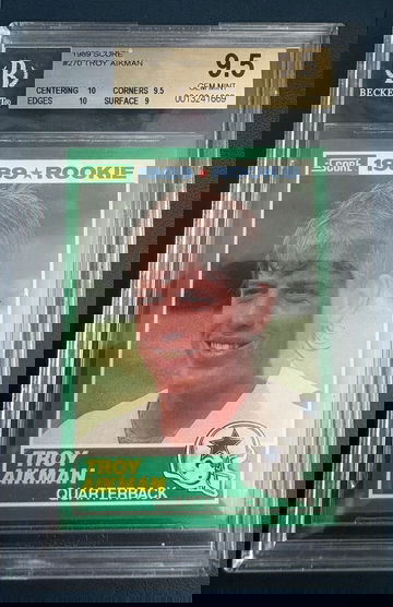 1989 Score Troy Aikman BGS 9.5