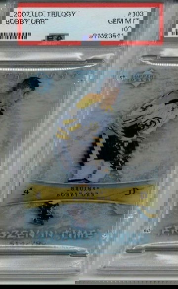 2007 UPPER DECK TRILOGY FROZEN IN TIME #103 BOBBY ORR CARD PSA 10 LOW POP RARE