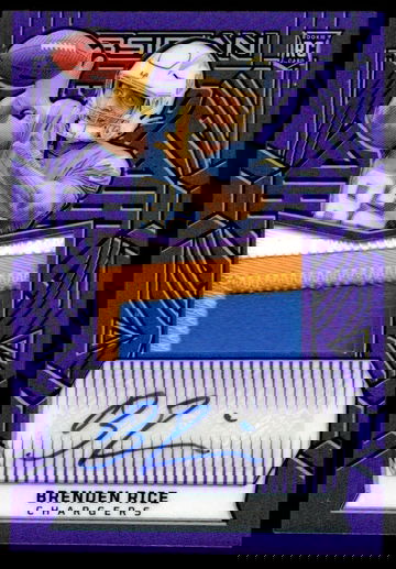 2024 Panini Obsidian Purple Brenden Rice #RJJ-BRE RC RPA /49