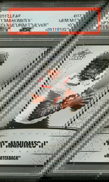 2017 Leaf Special Release Draft Silver Pat Mahomes II #07 PSA 10