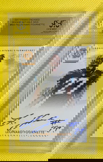 LEONARD FOURNETTE 2017 Panini Encased Rookie Auto 9.5 BGS 13/25