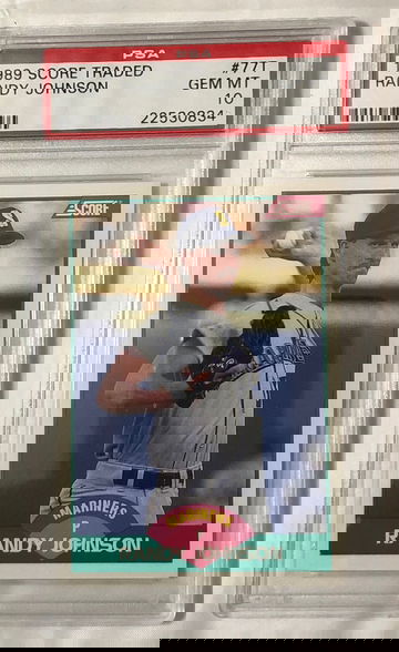 1989 SCORE TRADED RANDY JOHNSON #77T GEM-MT 10