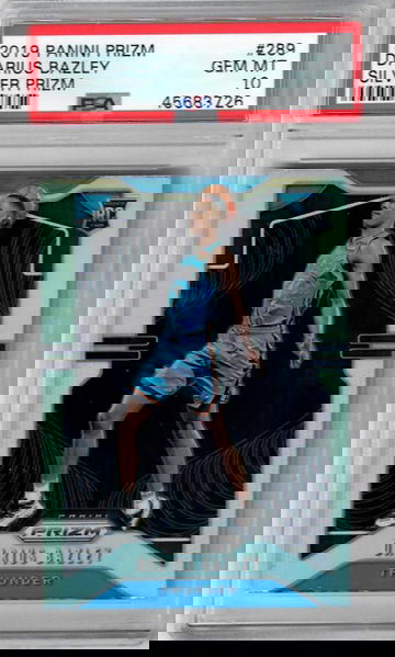 2019 Panini Prizm 289 Darius Bazley Silver Prizm