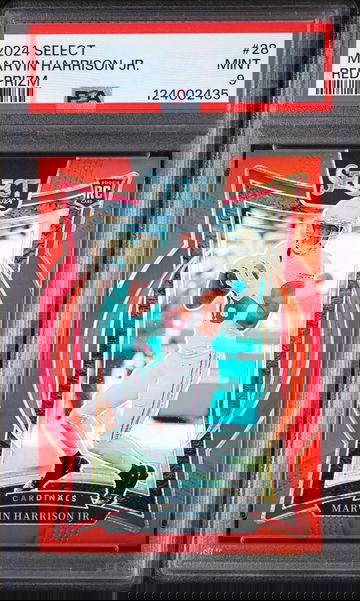 2024 Panini Select Prizm Red Marvin Harrison Jr. #28 /99 PSA 9