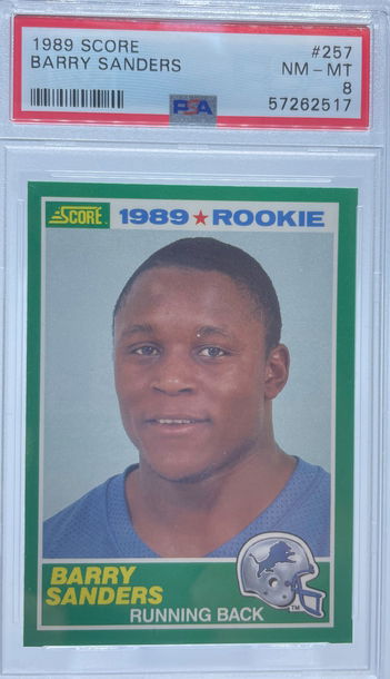 1989 Score Barry Sanders PSA 8 Rookie Card