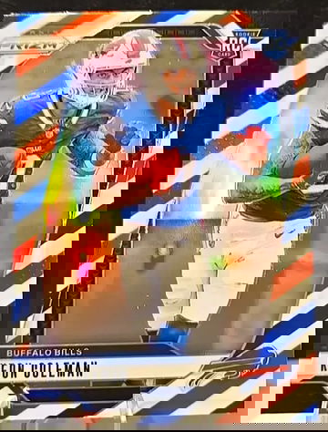 💥 KEON COLEMAN 2024 PRIZM RED WHITE BLUE HOLO RC # 362 Titans