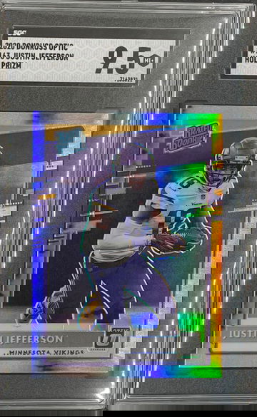 2020 Donruss Optic Justin Jefferson Silver Holo Rookie SGC 9.5 