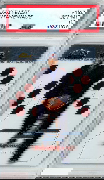 2002 FINEST DWYANE WADE #182 ROOKIE RC MIAMI HEAT PSA 10 GEM MT