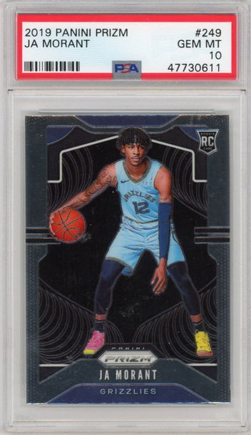 JA MORANT RC 2019-20 Panini Prizm PSA 10 #249 Rookie
