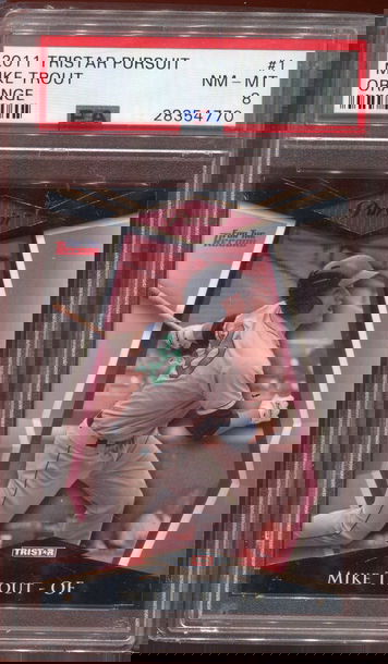 2011 Tristar Pursuit #1 Mike Trout - Orange /99 POP 3 PSA 8 POP 3 - ONLY TWO HIGHER