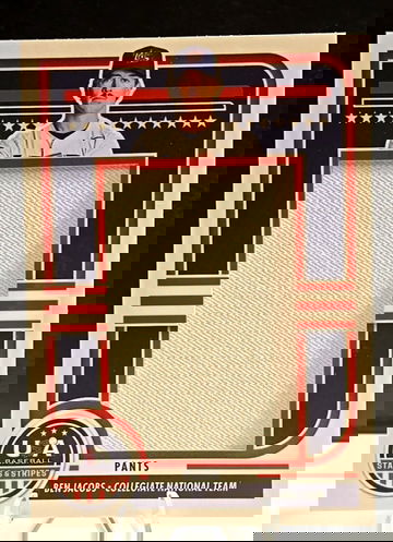 2025 PANINI USA STARS STRIPES  JUMBO PATCH  GAME USED/WORN PANTS  BEN JACOBS  10/10! BOOKEND!!  Arizona State Sun Devils