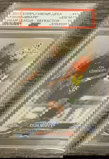 2017 Topps Chrome Kylian Mbappe Refractor PSA 10