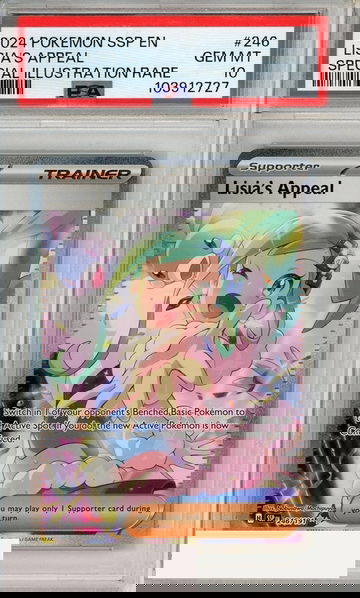 2024 POKEMON SSP EN-SURGING SPARKS LISIAS APPEAL #246 SP ILL RARE PSA 10