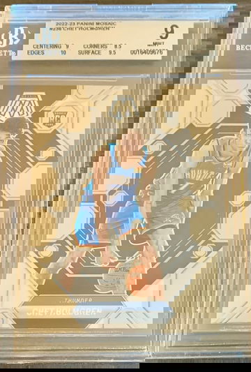 2022-23 Panini Mosaic Chet Holmgren #236 RC Rookie - Graded BGS 9 Mint Basketball Card.