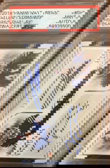 2018 Panini Nat. Treasures Josh Allen / Tremaine Edmunds #BUF  PSA 9 Card & Auto