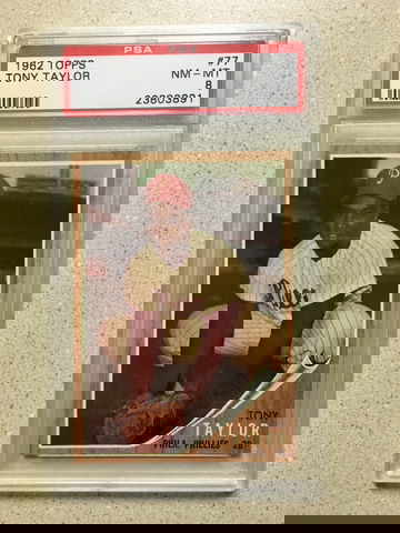 1962 Topps #77 Tony Taylor PSA 8 NM-MT PHILLIES 