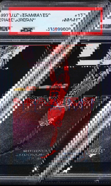 1997 Upper Deck Teammates Michael Jordan #T7 PSA 8