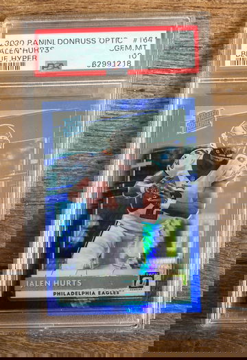 PSA 10 GM 2020 DONRUSS OPTIC BLUE HYPER JALEN HURTS #164