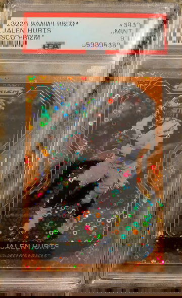 Jalen Hurts Disco Prizm Rookie PSA 9