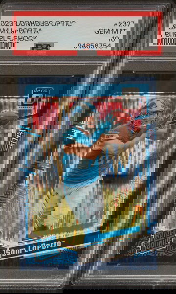 2023 Donruss Optic Rated Rookie Purple Shock Sam Laporta #237 PSA 10