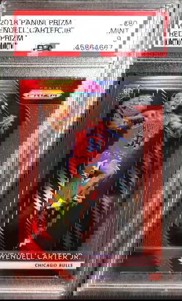 2018 Prizm Red Wendell Carter Jr. #80 PSA 9