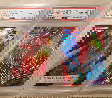 Montrezl Harrell RC LOT 2015 Limited Gold Spotlight /25 & Revolution Cosmic /100 PSA 8