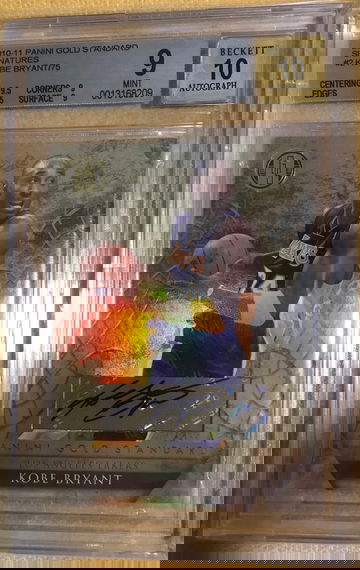 2010 panini gold standard signatures #2 Kobe Bryant /75 bgs 9 auto 10 ship from HK