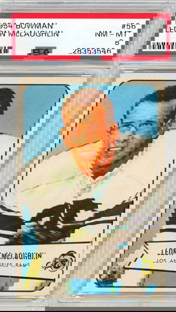 1954 Bowman Leon McLaughlin #56 PSA 8 P1330