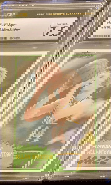 1981 - 82 Topps Basketball #102- West - Allan Bristow - Graded - CSG 7.5 NM+ WOW