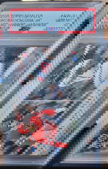 2018 Topps Now offseason SHOHEI OHTANI/ RONALD ACUNA JR ROY Award Winners PSA 10 JAPANESE VERSION