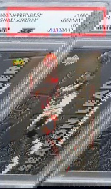 1993 Upper Deck Season Leaders Scoring 166 Michael Jordan Chicago Bulls PSA 10 Gem Mint