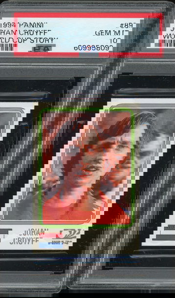 1994 Panini World Cup Story Sticker Johan Cruyff PSA 10 POP 2