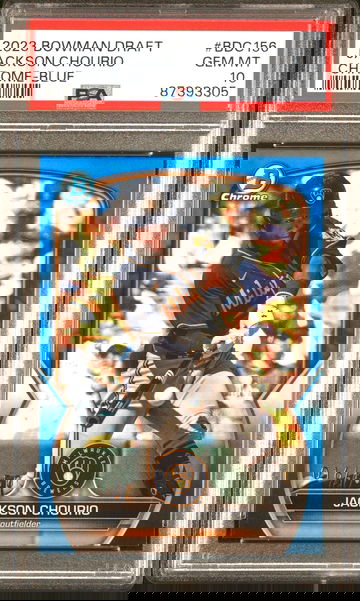 2023 BOWMAN DRAFT BDC156 JACKSON CHOURIO CHROME-FUCHSIA LUNAR	PSA	GEM MINT 10 POP 3