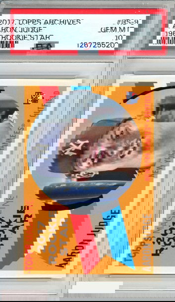 2017 TOPPS ARCHIVES AARON JUDGE #RS-9 1960 ROOKIE STAR RC YANKEES PSA 10