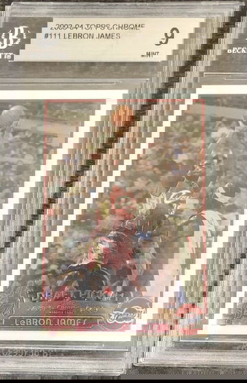 2003 Lebron James topps Chrome #111 BGS 9