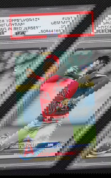 2018 Topps Update Shohei Ohtani US1 Pitching in Red Jersey PSA 10