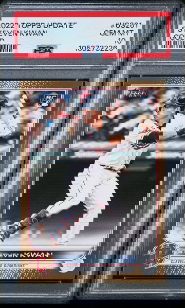 2022 Topps Update Steven Kwan US261 Gold /2022 PSA 10