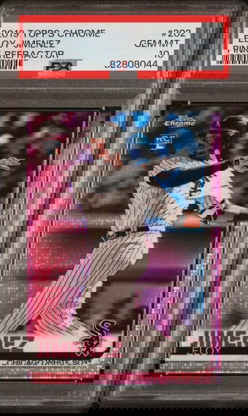 2019 Topps Chrome Pink Refractor Eloy Jimenez #202 RC PSA 10