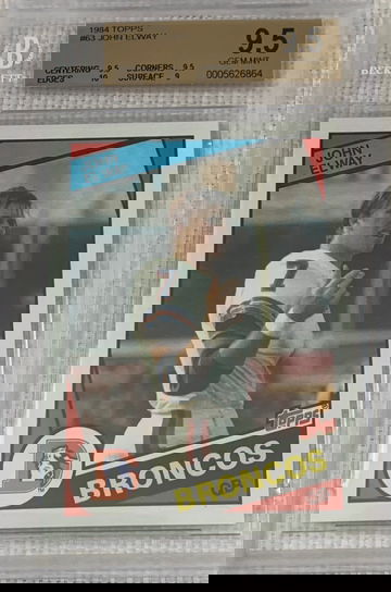 John Elway 1984 Topps #63 RC BGS 9.5 10 sub!