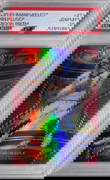 2019 Panini Select Drew Lock Maroon Prizm Refractor Rc  #’d /149 PSA 10 